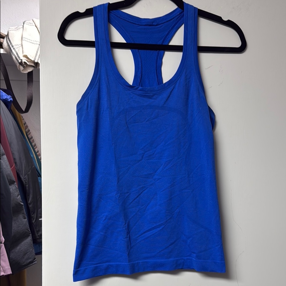 lululemon athletica Royal Blue Racerback Tank Top (swiftly)